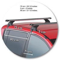 Prorack Silver 2 Bar Heavy Duty Through Bar kit to suit Mitsubishi Triton Double Cab 4dr Ute (6/2006 - 3/2015)