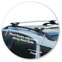 Prorack Silver 2 Bar Aero Through Bar kit to suit Skoda Roomster 5dr MPV (2006 - Current)