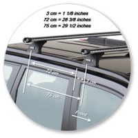 Prorack Silver 2 Bar Heavy Duty Through Bar kit to suit Nissan X-Trail 5dr SUV (10/2007 - 2010)