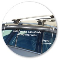 Prorack Silver 2 Bar Aero Through Bar kit to suit Mercedes-Benz E-Class W212 5dr Wagon (2009 - 2016)