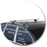 Prorack Silver 2 Bar Aero Through Bar kit to suit Porsche Cayenne 5dr SUV (2002 - 2010)