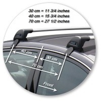 Prorack Silver 2 Bar Aero Flush Bar kit to suit Nissan Maxima 4dr Sedan (2009 - Current)