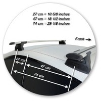 Prorack Silver 2 Bar Aero Through Bar kit to suit BMW 1 Series E82 2dr Coupe (2007 - 2013)