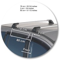 Prorack Silver 2 Bar Aero Flush Bar kit to suit Subaru Traviq 5dr MPV (1999 - 2005)