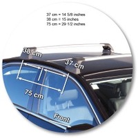 Prorack Silver 2 Bar Aero Flush Bar kit to suit Mercedes-Benz E-Class W212 4dr Sedan (2009 - 5/2016)