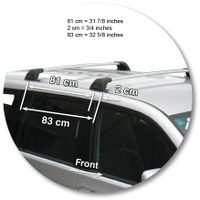 Prorack Black 2 Bar Aero Flush Bar kit to suit Toyota Land Cruiser Prado 150 Series 5dr SUV (12/2009 - Current)