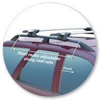 Prorack Silver 2 Bar Aero Through Bar kit to suit Holden Vectra B 5dr Wagon (1997 - 2/2003)