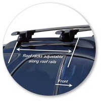 Prorack Silver 2 Bar Aero Through Bar kit to suit Subaru Impreza 5dr Hatch (10/2000 - 8/2007)