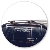 Prorack Silver 2 Bar Aero Through Bar kit to suit BMW X3 5dr SUV (2004 - 2010)