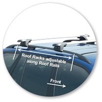 Prorack Silver 2 Bar Aero Through Bar kit to suit BMW 5 Series E39 Touring 5dr Wagon (1997 - 2003)