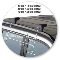 Prorack Silver 2 Bar Aero Flush Bar kit to suit Nissan X-Trail 5dr SUV (10/2001 - 9/2007)