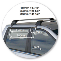 Prorack Silver 2 Bar Aero Flush Bar kit to suit SsangYong Actyon Sport 4dr Ute (3/2007 - 2012)