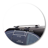 Prorack Black 2 Bar Aero Through Bar kit to suit Honda CR-V 5dr SUV (2007 - 2012)