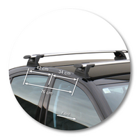 Prorack Black 2 Bar Aero Through Bar kit to suit Mercedes-Benz E-Class W211 4dr Sedan (2002 - 2009)