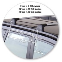 Prorack Silver 2 Bar Aero Flush Bar kit to suit Nissan X-Trail 5dr SUV (10/2007 - 2010)