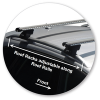 Prorack Silver 2 Bar Heavy Duty Through Bar kit to suit Audi A4/S4/RS4 Allroad 5dr Wagon (2009 - 2015)