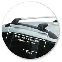 Prorack Silver 2 Bar Aero Flush Bar kit to suit Skoda Fabia 5dr Wagon (2008 - 2014)