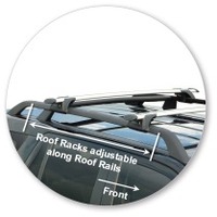 Prorack Silver 2 Bar Aero Through Bar kit to suit Land Rover Freelander 2 5dr SUV (7/2007 - 2/2011)