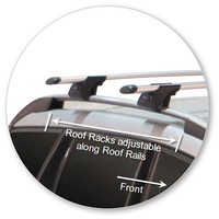 Prorack Silver 2 Bar Aero Through Bar kit to suit Citroen C4 Picasso 5dr SUV (2006 - 2014)