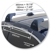 Prorack Silver 2 Bar Aero Flush Bar kit to suit BMW 4 Series 2dr Coupe (2014 - 7/2017)