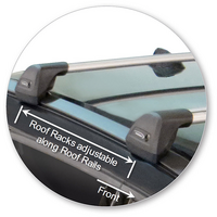 Prorack Silver 2 Bar Aero Flush Bar kit to suit Volvo XC60 5dr SUV (2009 - 10/2017)
