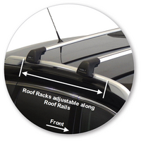 Prorack Black 2 Bar Aero Flush Bar kit to suit Nissan X-Trail 5dr SUV (2014 - 2022)
