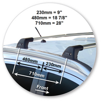 Prorack Silver 2 Bar Aero Flush Bar kit to suit Citroen C4 Aircross 5dr SUV (2012 - Current)