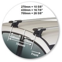 Prorack Black 2 Bar Aero Through Bar kit to suit Subaru Impreza WRX/STI 5dr Hatch (2012 - 5/2022)