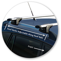 Prorack Silver 2 Bar Aero Through Bar kit to suit Chery J11 5dr SUV (2010 - Current)
