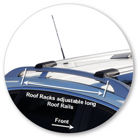 Prorack Silver 2 Bar Aero Rail Bar kit to suit Holden Captiva 5 5dr SUV (2006 - 2020)