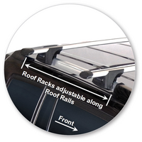 Prorack Black 2 Bar Aero Through Bar kit to suit Toyota Highlander 5dr SUV (2007 - 2013)