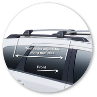 Prorack Silver 2 Bar Aero Flush Bar kit to suit Dodge Journey 5dr SUV (2008 - 2017)