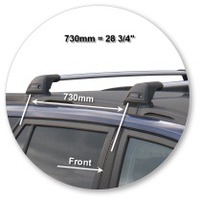 Prorack Silver 2 Bar Aero Flush Bar kit to suit Great Wall X200 5dr SUV (6/2011 - Current)