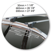 Prorack Black 2 Bar Aero Through Bar kit to suit Peugeot 308 SW 5dr Wagon (2014 - Current)