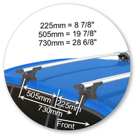 Prorack Black 2 Bar Aero Through Bar kit to suit Skoda Fabia 5dr Hatch (2015 - 2020)