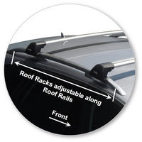 Prorack Black 2 Bar Aero Flush Bar kit to suit Audi A4/S4/RS4 Allroad 5dr Wagon (2009 - 2015)