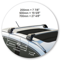 Prorack Silver 2 Bar Aero Flush Bar kit to suit Suzuki Vitara 5dr SUV (2016 - Current)