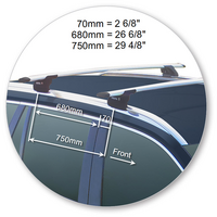 Prorack Black 2 Bar Aero Through Bar kit to suit Volvo XC90 5dr SUV (2015 - Current)