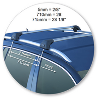 Prorack Black 2 Bar Aero Flush Bar kit to suit Skoda Superb 5dr Wagon (2015 - Current)