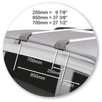 Prorack Silver 2 Bar Aero Flush Bar kit to suit Mercedes-Benz Valente 5dr Van (2014 - Current)