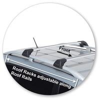 Prorack Silver 2 Bar Aero Flush Bar kit to suit SsangYong Rexton 5dr SUV (2012 - 2017)