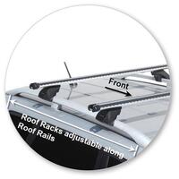 Prorack Black 2 Bar Heavy Duty Through Bar kit to suit SsangYong Rexton 5dr SUV (2012 - 2017)