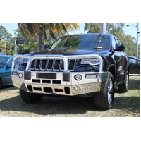 ECB Black Ripple BullBar with Bumper Lights to suit Jeep Grand Cherokee MY14 OverLand Ex Summit 06/13 - 03/17