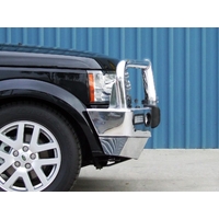ECB Polished Winch BullBar with Bumper Lights to suit Landrover Discovery 4 10/09 - 2014