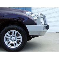ECB Polished BullBar with Bumper Lights to suit Toyota Prado 150 Series Sensor Model 11/09 - 10/13