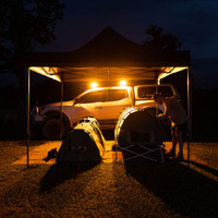 HARDKORR TRI-COLOUR ANGLED LED WORK LIGHT (BLACK)