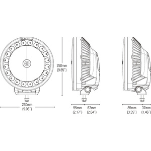 Lightforce HTX2 Hybrid Driving Light - 12V (Single)