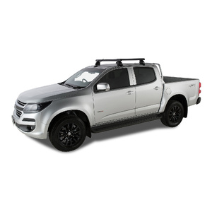 Rhino-Rack JA0199 Heavy Duty 2500 Black 2 Bar Roof Rack for HOLDEN Colorado Crew Cab 4DR Ute (01/2012-12/2020)