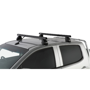 Rhino-Rack JA0199 Heavy Duty 2500 Black 2 Bar Roof Rack for ISUZU D-Max Gen2 TF Space Cab 2DR Ute (01/2012-12/2020)