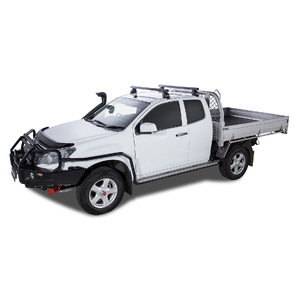 Rhino-Rack JA0199 Heavy Duty 2500 Black 2 Bar Roof Rack for ISUZU D-Max Gen2 TF (SX) Crew Cab 4DR Ute (01/2016-12/2020)